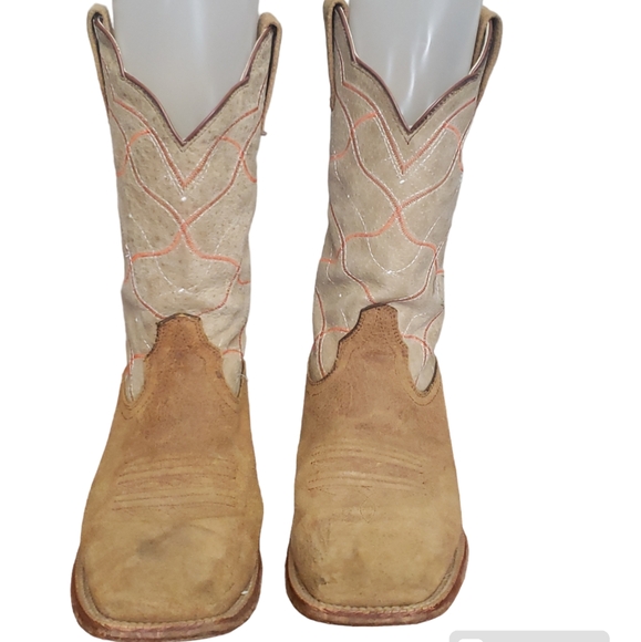 Ariat Pull On Square Toe Western Brown Leather 10011810 Men's Boots Size 8.5 D - Picture 3 of 16